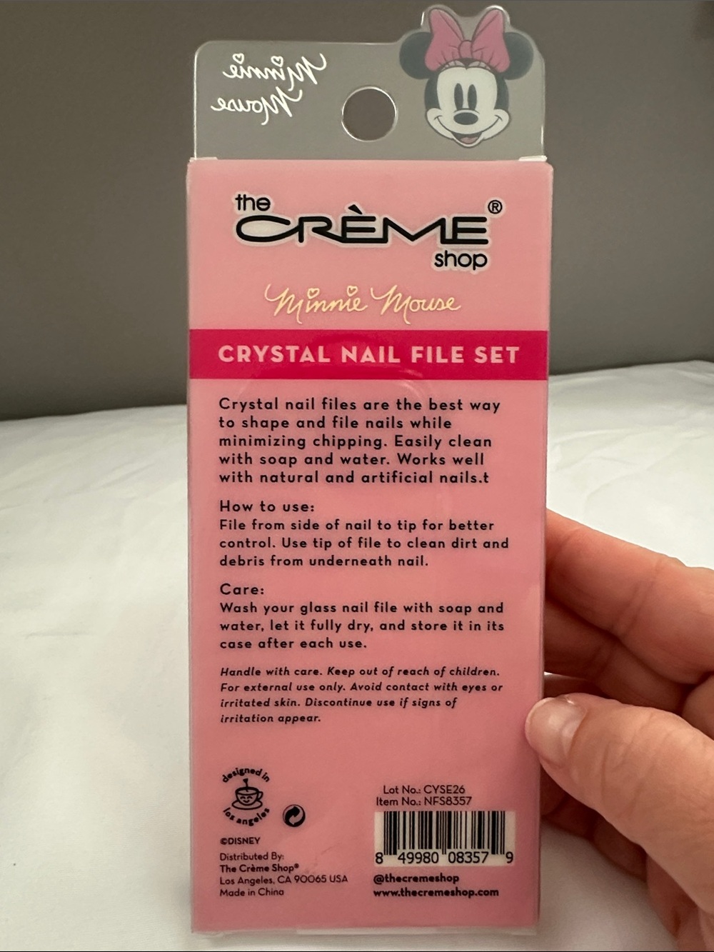 The Creme Shop x Disney Minnie Mouse Crystal Glass Nail File Set 3 Pc - Picture 2 of 7